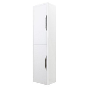 Dezine Nile Gloss White 350 x 1400mm Wall Hung Cupboard