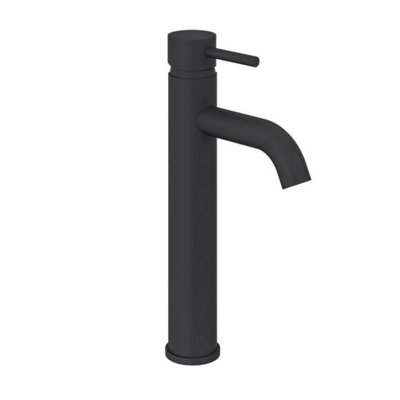 Dezine Pennar Black High Rise Basin Mixer