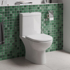 Dezine Tamar Close Coupled Toilet with Soft Close Seat