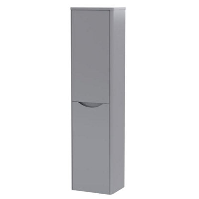 Dezine Thames 350mm Satin Grey Tall Storage Unit Price Comparisons | Compare The Build
