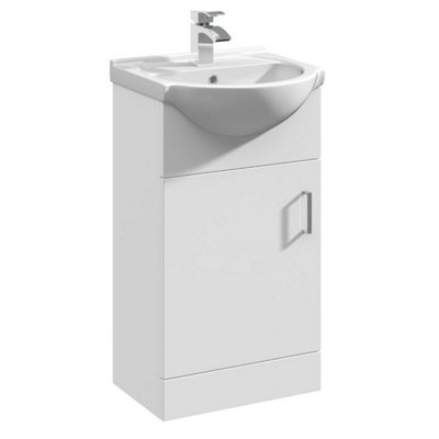 Dezine Velvare 450mm Gloss White Vanity Unit Price Comparisons | Compare The Build