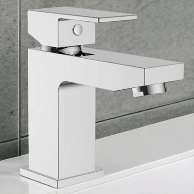 Dezine Volga Basin Mixer with Push Button Waste