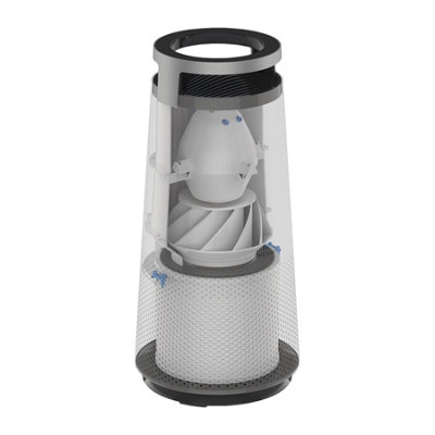DH Lifelabs Sciaire Mini + HEPA Air Purifier with PlasmaShield™ Technology plus H13 True HEPA Filter- Grey