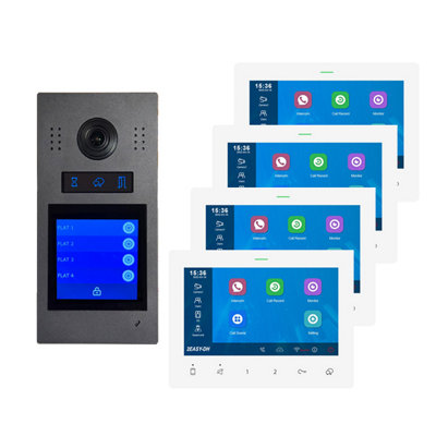 DH624 4-FLAT DIRECT CALL DOOR ENTRY SYSTEM FULL COLOUR NIGHT VISION ...