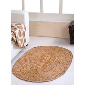 DHAKA Oval Kitchen Rug Hand Woven - Jute - L120 x W180