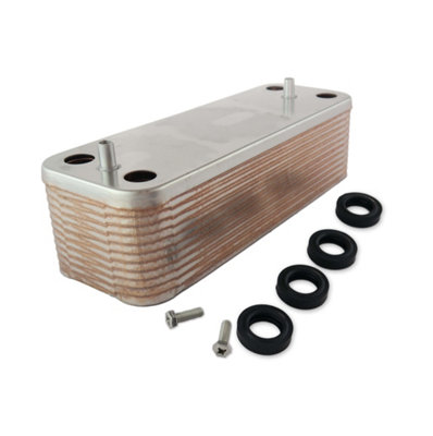 DHW Heat Exchanger & O'Rings (Baxi Duo-Tec & Platinum) 248723 5114708 7223558