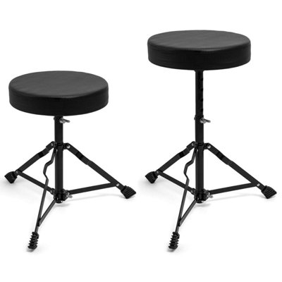 DHW35-BK Single Braced Drum throne - Drum stool with Padded Seat