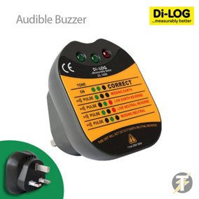 Di-Log DL1090 Ring Main Tester 13 Amp Electrical Socket Tester with Buzzer RMT