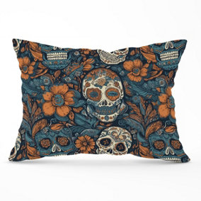 Dia De Los Muertos Skulls Pattern Cushions 33cm x 48cm