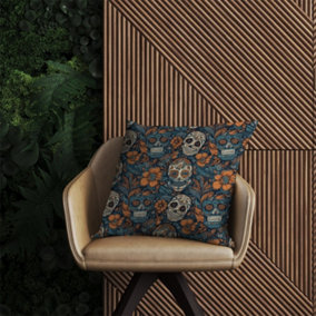 Dia De Los Muertos Skulls Pattern Outdoor Cushion 60cm x 60cm