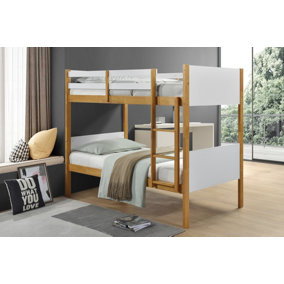 Diablo Bunk Bed With Foamex 10 MATTRESSES INCLUDED, Wooden Kids Bunk Bed, Solid Bed Frame, Children's Bedroom Furniture