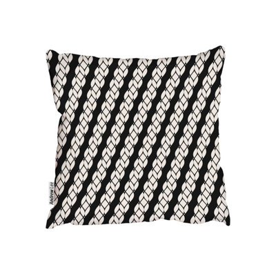 Diagonal ropes and chains with stripes (Outdoor Cushion) / 45cm x 45cm
