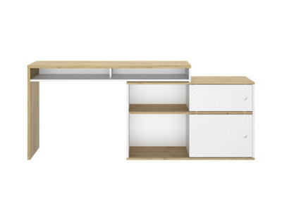 Diagone Oak & White Modular Desk