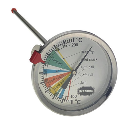 Dial Sugar Thermometer for Making Jam Candy Sweets Fudge Confectionery With 300MM Probe