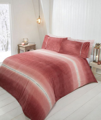 Diamante Teddy Polyester Duvet Set With Pillowcase