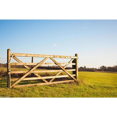 Diamond Brace Wooden Field Gate - 4.2m Wide x 1.2m High