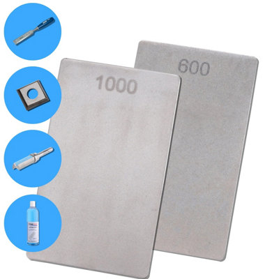 Diamond Credit Card Stone 3" x 2" 1000/6000 Grit James Barry Sharpening ECCSFF