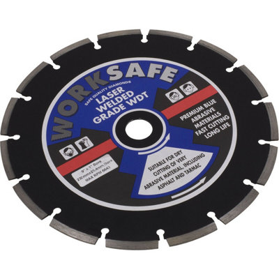 Diamond Cutting Blade - 230mm Diameter - 22mm Bore - Asphalt & Tarmac ...