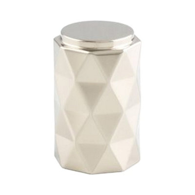 Diamond Cylinder Cupboard Door Knob - 20mm Diameter Polished Nickel Pull Handle