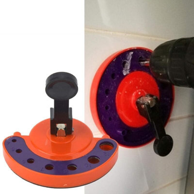 Tile & Glass Hole Saw Guide - Vacuum Base Sucker For 4-83mm Drill Bits With Chamfer