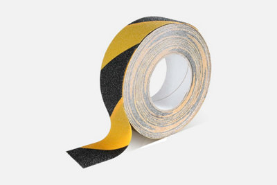 Diamond Grip Hazard Anti Slip Tape 100mm x 18.3m Roll Black/Yellow