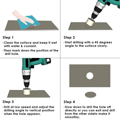 Foro Marmo Granito Diamante Drill Bit Vetro Hole Saw Per Piastrelle Vetro Ceramica Marmo DIY Foratutto 60 Mm Per Marmo E Granito