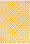 Diamond Pattern Garden Patio Rug - Weatherproof, Mould & Mildew Resistant Indoor Outdoor Mat - Gold, Measures 80 x 150cm