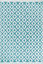 Diamond Pattern Garden Patio Rug - Weatherproof, Mould & Mildew Resistant Indoor Outdoor Mat - Teal, Measures 150 x 230cm