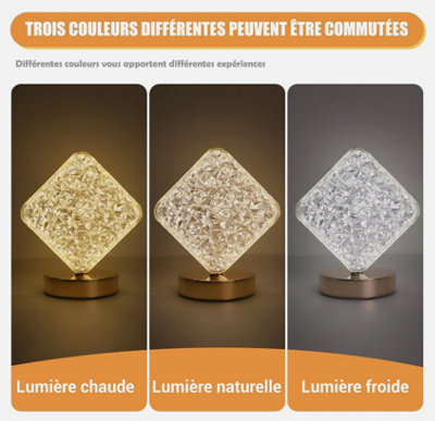 Diamond - shaped LED Night Light - Ideal for Bedroom 3 Color Modes