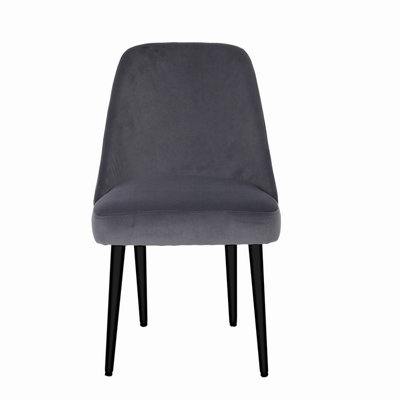 Diamond Stitch Back Dining Chair - Bent Wood - L64 x W57 x H89 cm - Grey/Black