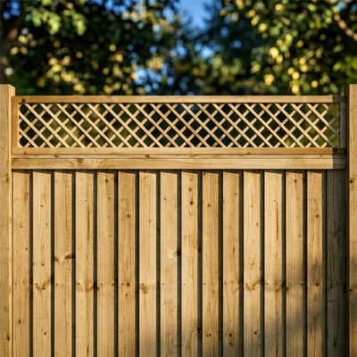 Diamond Trellis Panels 5 Pack 6ft x 1ft Framed Garden Wooden Lattice ...