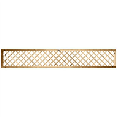 Diamond Trellis Panels 5 Pack 6ft x 1ft Framed Garden Wooden Lattice ...
