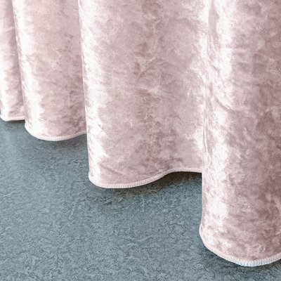 Diamond Velvet Round Tablecloth, Rose Pink , 90 Inch