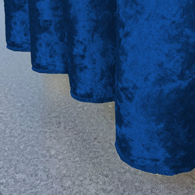 Diamond Velvet Round Tablecloth, Royal Blue , 70 Inch