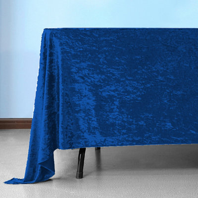 Diamond Velvet Square Tablecloth, Royal Blue , 54 Inch x 54 Inch
