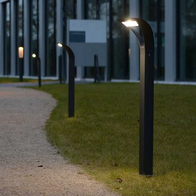 DIANA - CGC Dark Grey Curved Outdoor LED Post Light