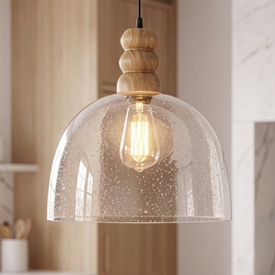 Dibor Bubble Glass Dome Ceiling Light - Bubble-textured Glass Pendant ...