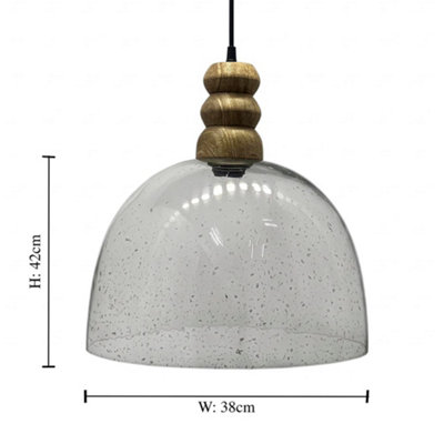 Dibor Bubble Glass Dome Ceiling Light - Bubble-textured Glass Pendant ...