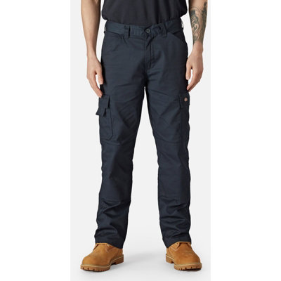 Dickies Everyday Work Trousers Navy Blue - 34R | DIY at B&Q