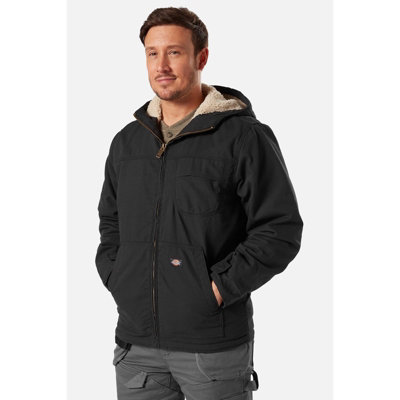 Dickies - Sherpa Lined Duck Jacket - Black - Jacket - L