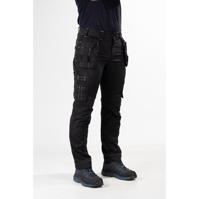 Dickies Universal Flex Slim Fit Work Trousers Black - 34R