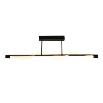 Diego LED Matte Black Semi Flush Ceiling Pendant