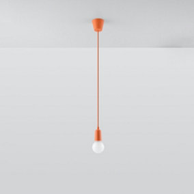 Diego Polyvinyl Chloride (Pvc) Orange 1 Light Classic Pendant Ceiling Light