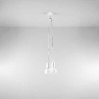 Diego Polyvinyl Chloride (Pvc) White 3 Light Classic Pendant Ceiling Light