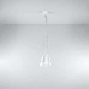 Diego Polyvinyl Chloride (Pvc) White 3 Light Classic Pendant Ceiling Light