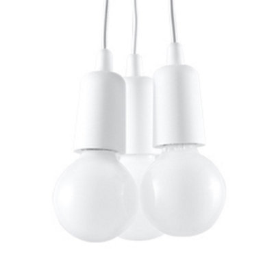 Diego Polyvinyl Chloride (Pvc) White 3 Light Classic Pendant Ceiling Light