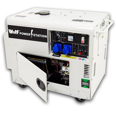 Diesel Generator Wolf 6.9KVA POWER STATION 9.5HP | DIY at B&Q