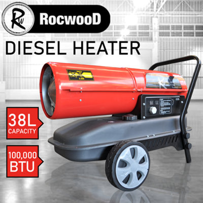 Diesel Heater Kerosene Space 12L 10kW RocwooD 35000 BTU Workshop
