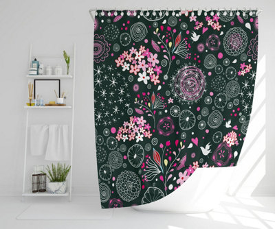 Different Flowers, Shapes & Birds (Shower Curtain) / Default Title Price Comparisons | Compare The Build