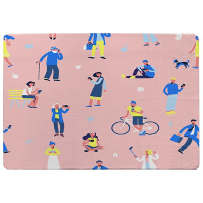 Different People With Mobile Phones And Gadgets Designer Special Soft ...